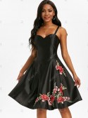 Applique Flower A Line Party Dress