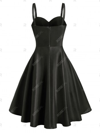 Applique Flower A Line Party Dress