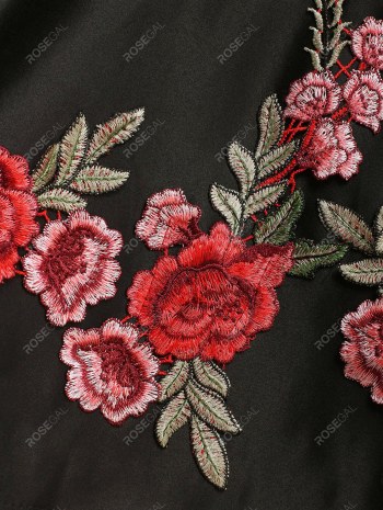 Applique Flower A Line Party Dress