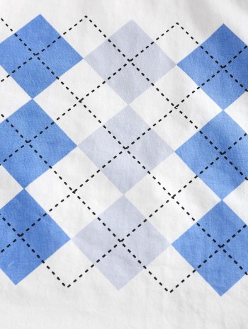 Argyle Print Crop T Shirt