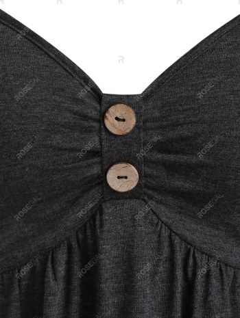 Buckle Detail Long Sleeve Heathered Dress