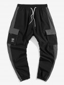 Casual Color Spliced Pocket Cargo Pants