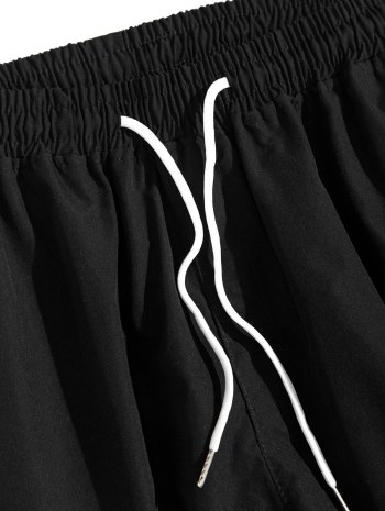 Casual Color Spliced Pocket Cargo Pants