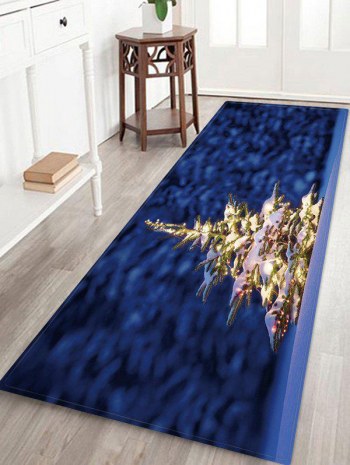 Christmas Tree Snowfield Pattern Water Absorption Area Rug