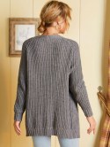 Chunky Raglan Sleeve Open Cardigan