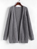 Chunky Raglan Sleeve Open Cardigan