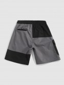 Colorblock Drawstring Cargo Shorts