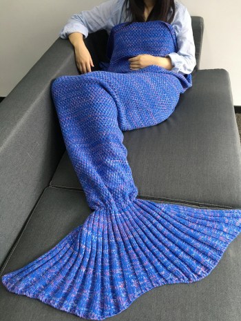 Comfortable Sleeping Bags Yarn Knitted Mermaid Tail Blanket