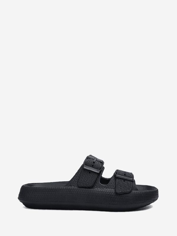 Double Buckle Strap Beach Slippers