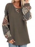 Drop Shoulder Ditsy Print Sweatshirt