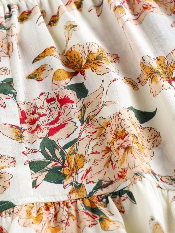 Flounce Floral Print Two Piece Set