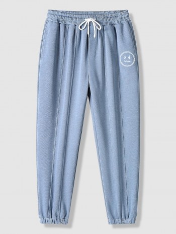 Funny Face Print Jogger Sweatpants