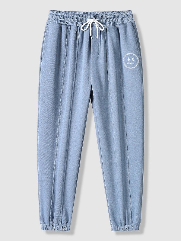 Funny Face Print Jogger Sweatpants