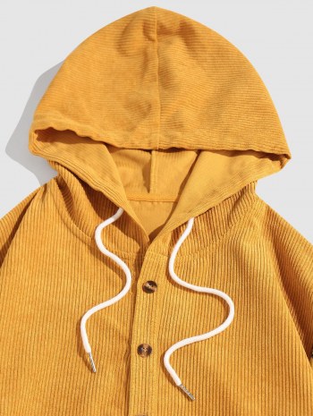 Half Button Plaid Sleeve Hoodie