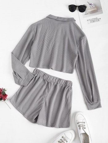 Lounge Knit Two Piece Shorts Set