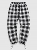Plaid Pattern Cargo Pants