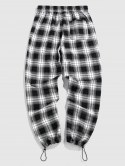 Plaid Pattern Cargo Pants