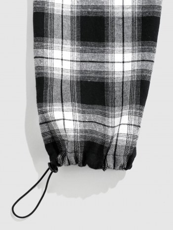 Plaid Pattern Cargo Pants