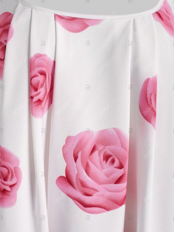 Pleated Flowers Print Cami Top