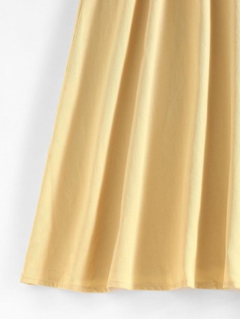 Ruched Bust Midi A Line Dress