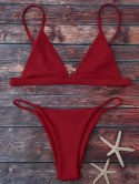 Spaghetti Strap String Bikini Set