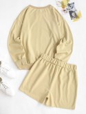 Sweat Crewneck Two Piece Shorts Set