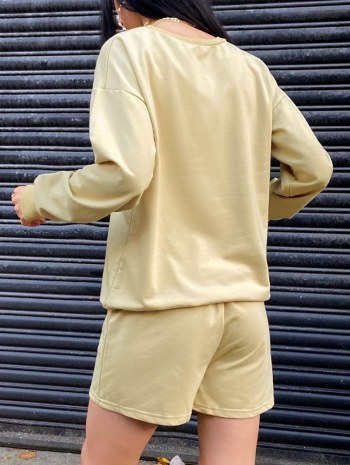 Sweat Crewneck Two Piece Shorts Set