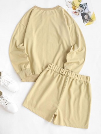 Sweat Crewneck Two Piece Shorts Set