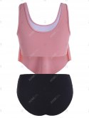 Textured Flounce Ruched Tankini Swimsuit