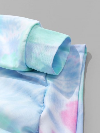 Tie Dye Letter Print Pullover Sweatshirt