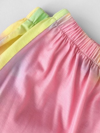 Tie Dye Pocket Drawstring Jogger Pants Set